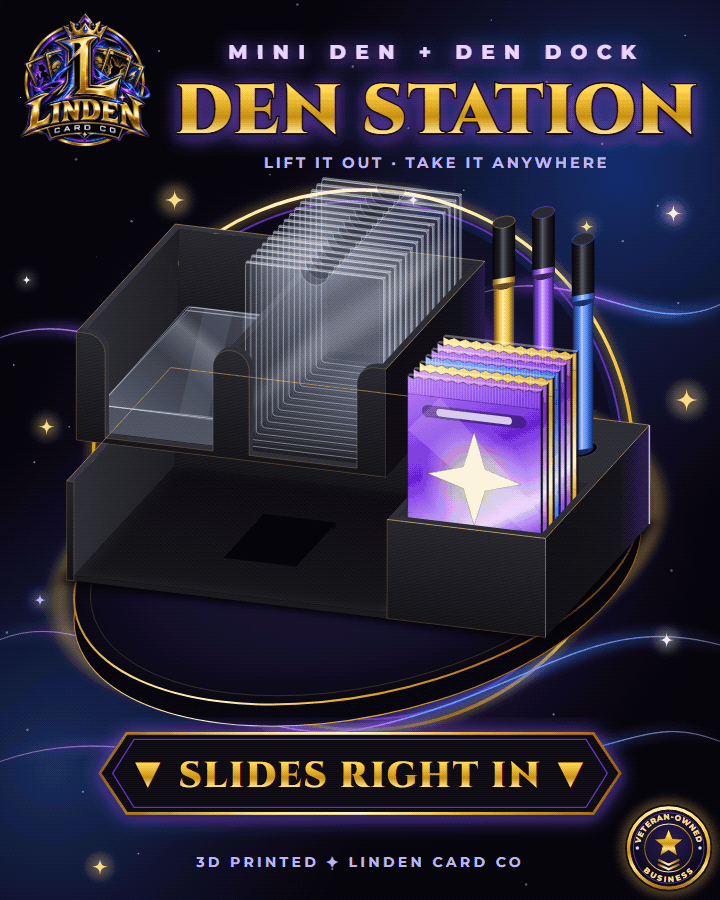 Animated demonstration of the Mini Den Dock sliding into the Den Station