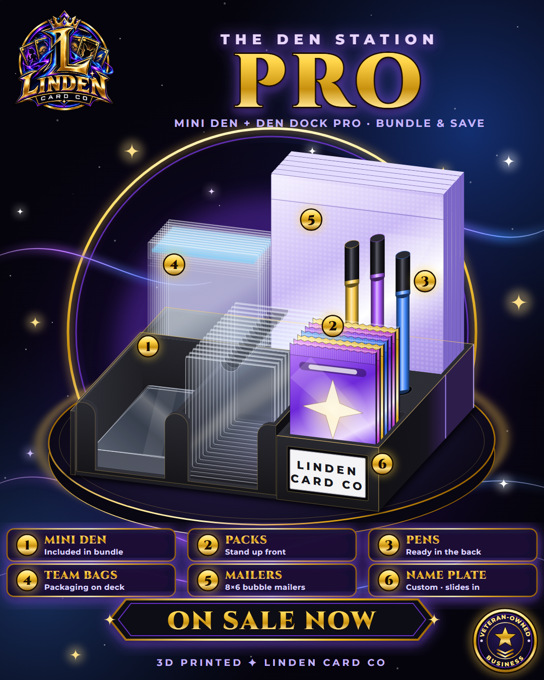 Den Station Pro bundle with Mini Den, Den Dock Pro, supplies, packs, and pens